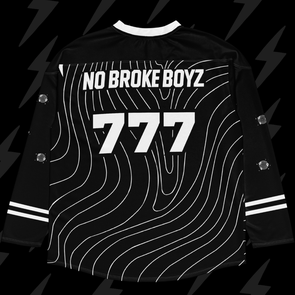 Black No Broke Boyz Hockey Jersey - Size L (Worn Once)
