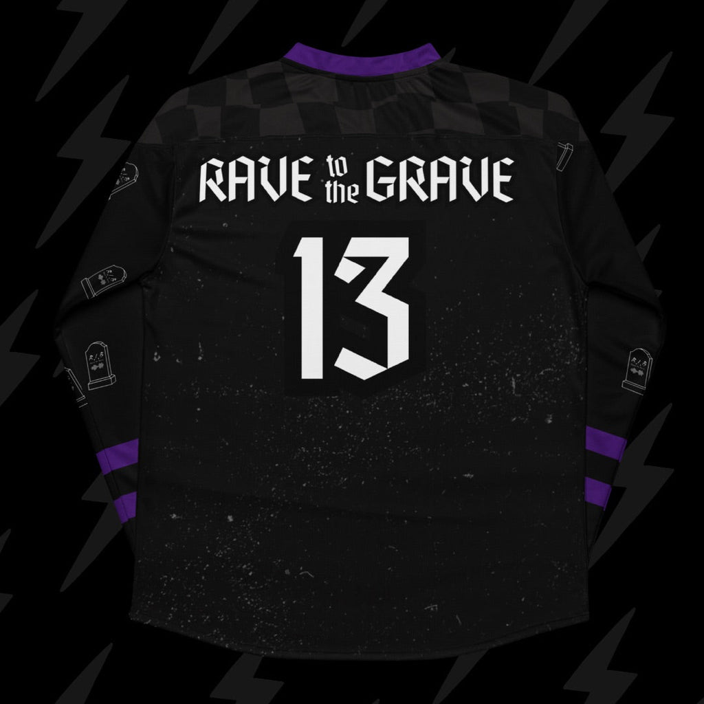 Rave to the Grave Hockey Jersey - Size L (Worn Once)