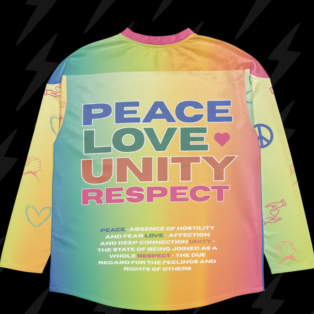Pastel Rainbow Plur Hockey Jersey - Size L (Worn Once)