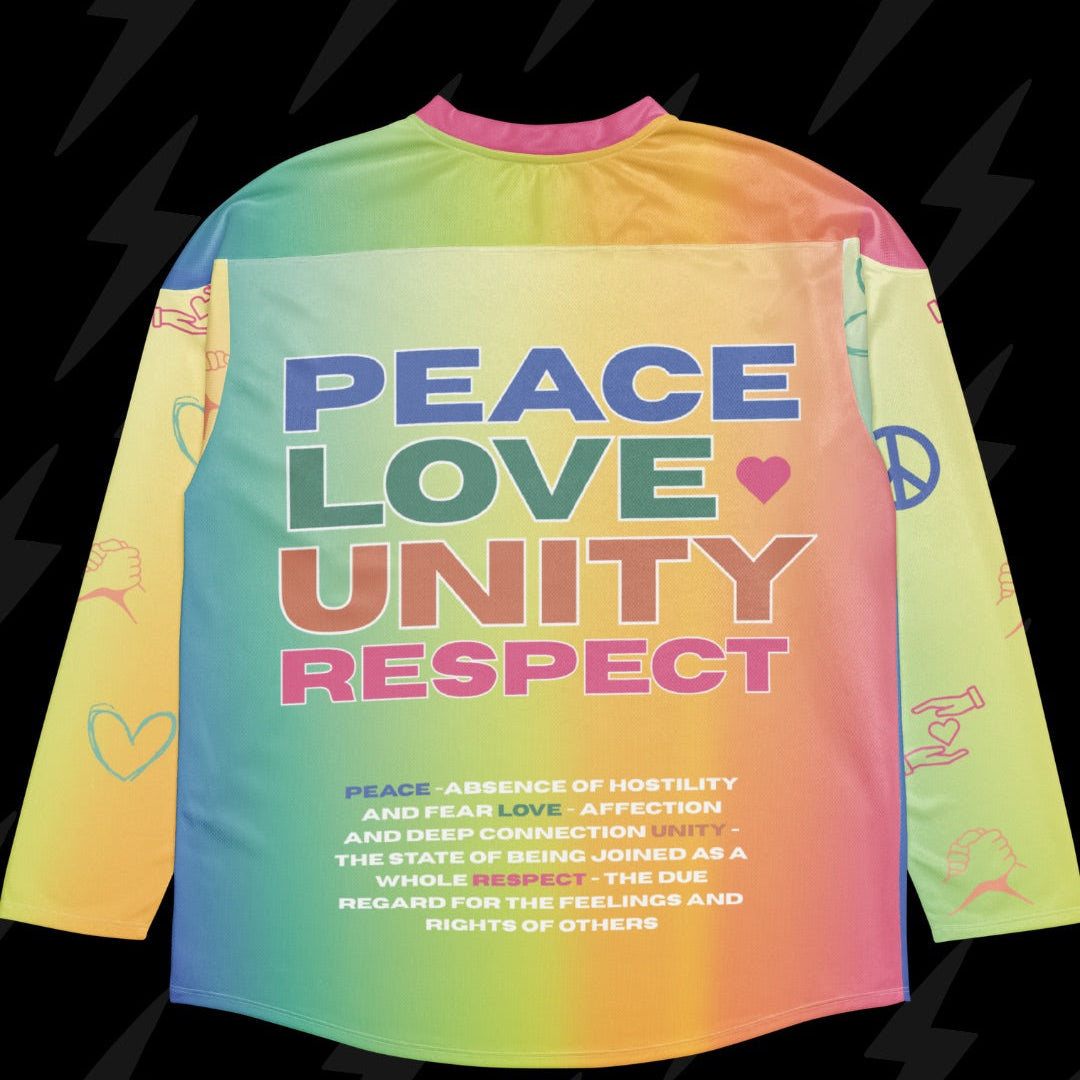 Pastel Rainbow Plur Hockey Jersey - Size L (Worn Once)