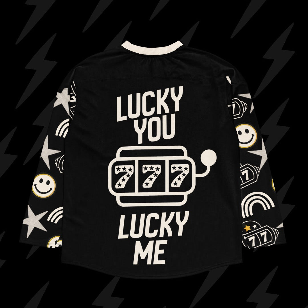 Black Jackpot Hockey Jersey - Size L (Worn Once)