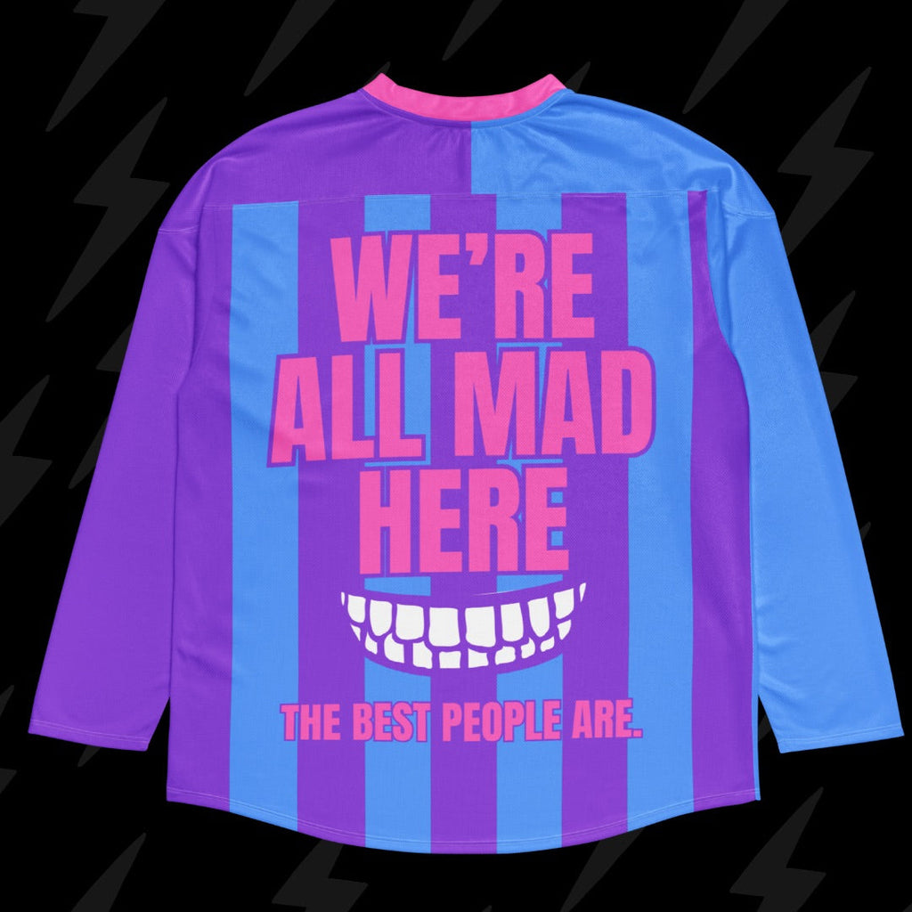 We're All Mad Here Hockey Jersey - Size M (Never Worn)