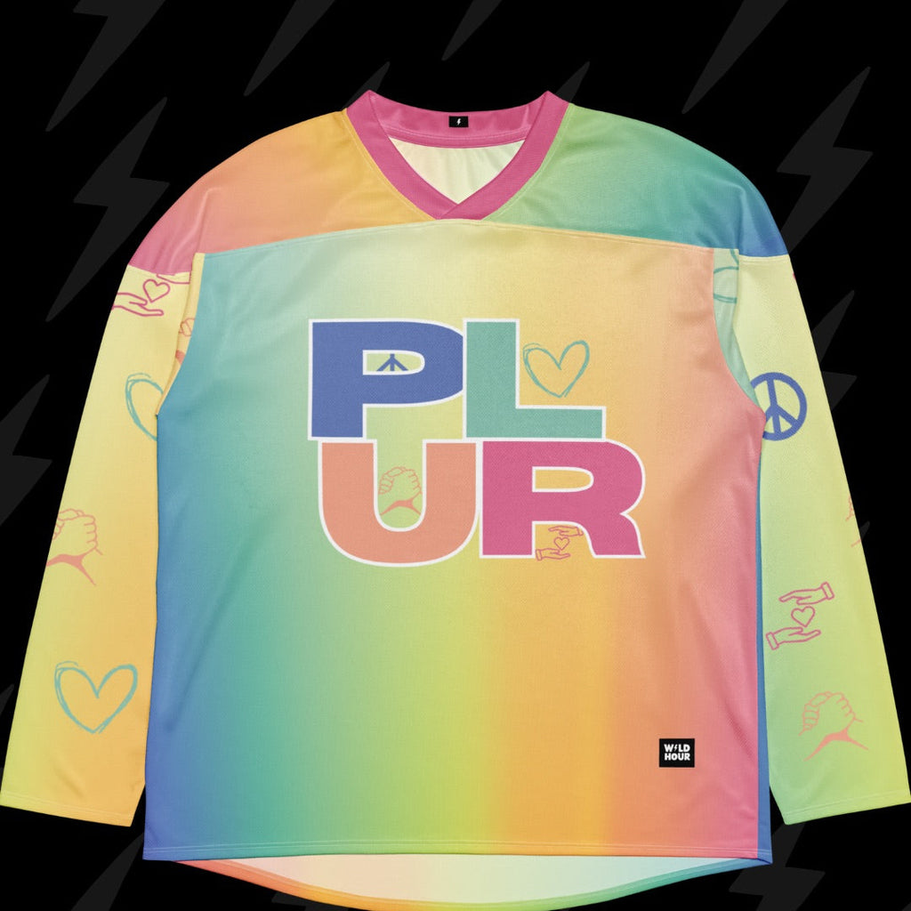 Pastel Rainbow Plur Hockey Jersey - Size L (Worn Once)
