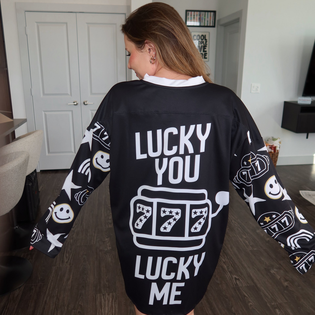 Black Jackpot Hockey Jersey - Size L (Worn Once)