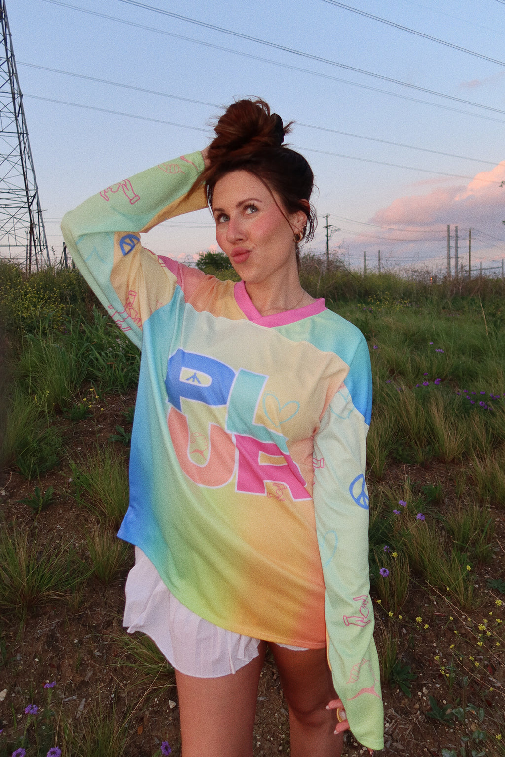 Rainbow PLUR Hockey Jersey
