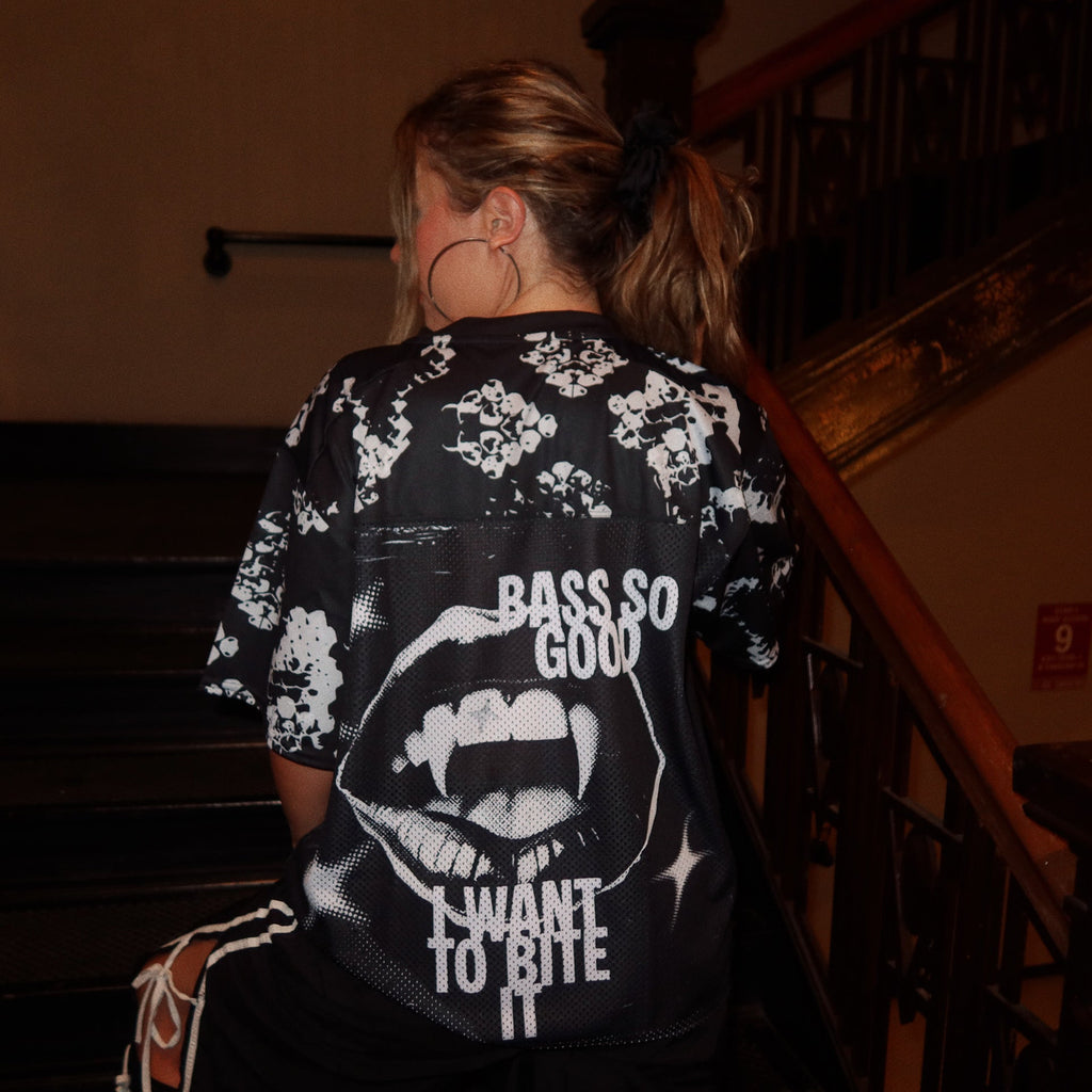 Bite the Bass Boxy Football Jersey
